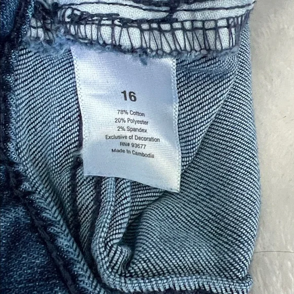 Bold Elements Blue Distressed Embroidered Women's Jeans Curvy Skinny - 16 - Picture 5 of 14